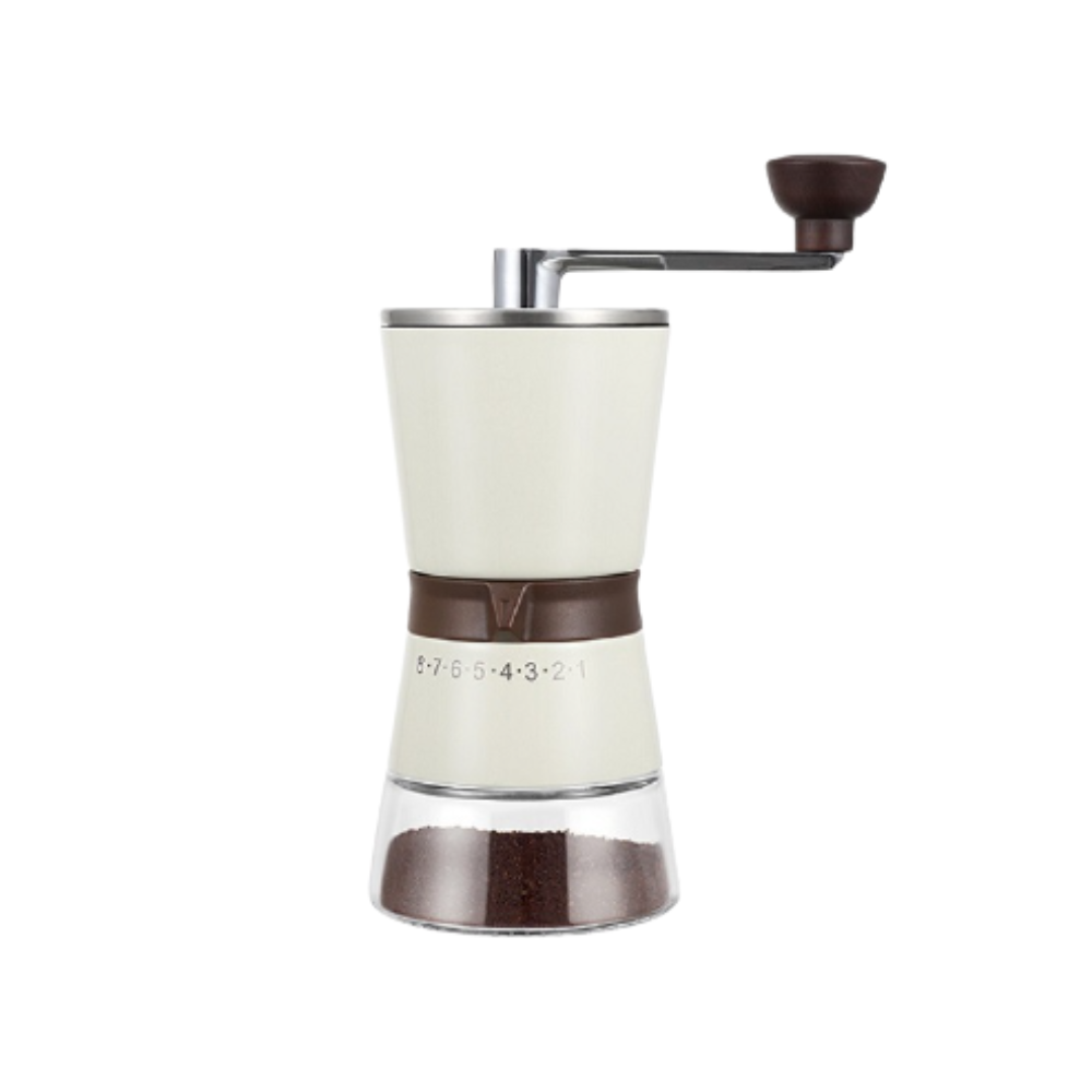 Moedor de Café Manual Ajustável - Design Retrô em Inox