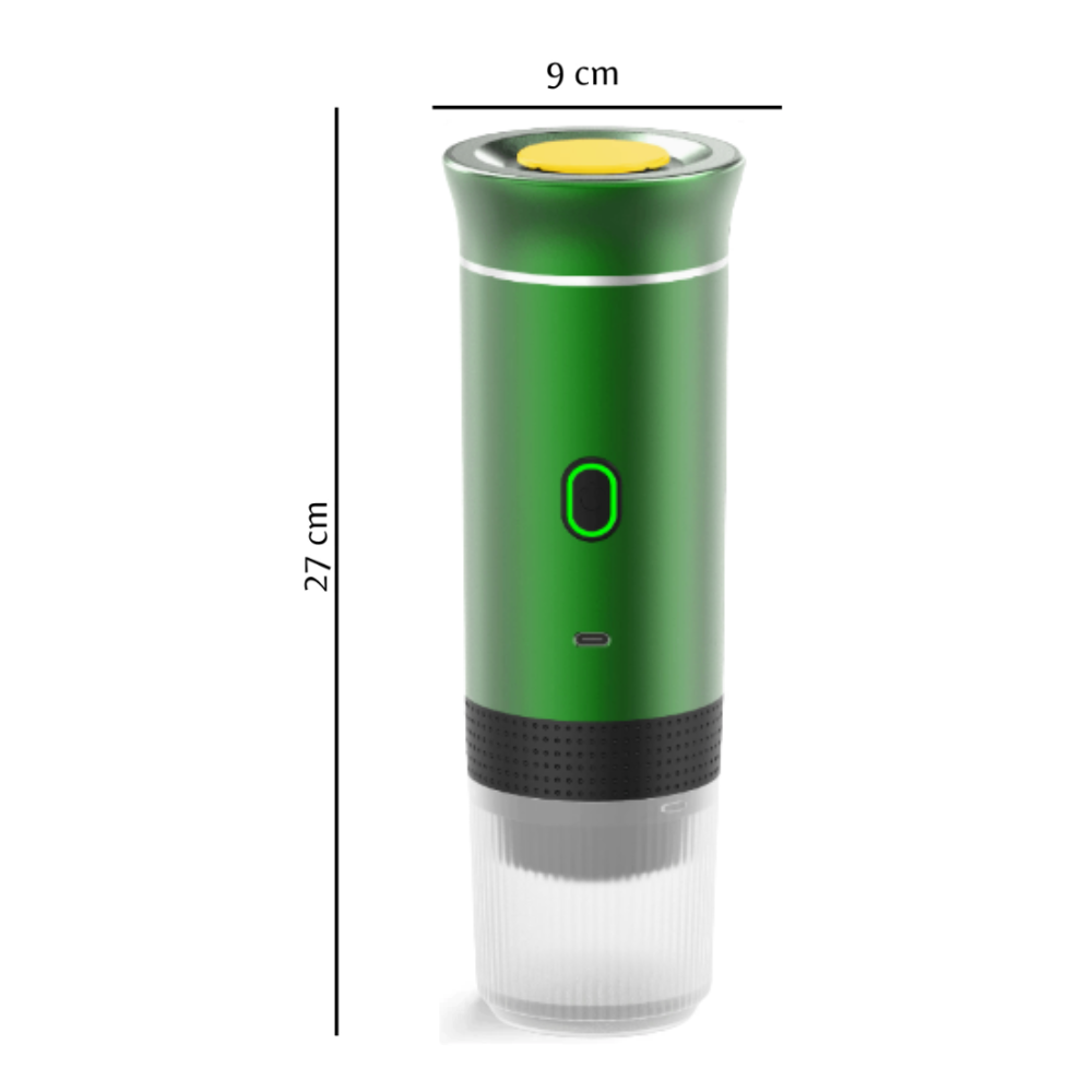 Cafeteira Expresso Portátil Elétrica 3 em 1 - Cor Verde