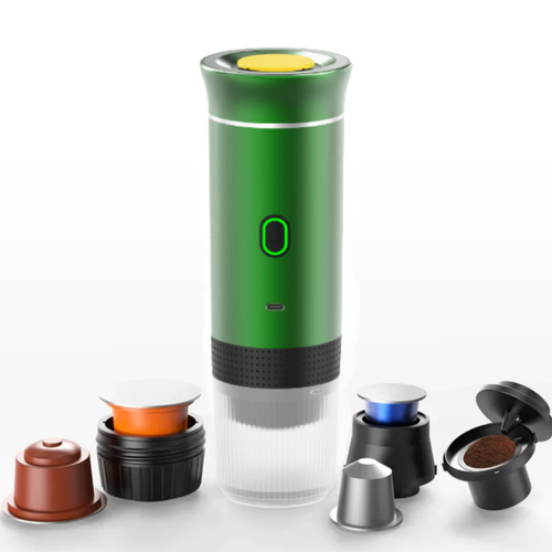 Cafeteira Expresso Portátil Elétrica 3 em 1 - Cor Verde